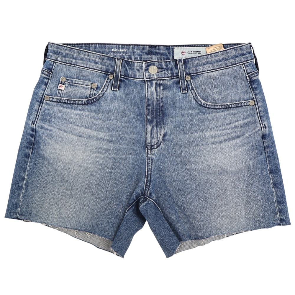 AG Adriano Goldschmied The Hailey Denim Shorts 27 NWT Sample High Rise Cutoff